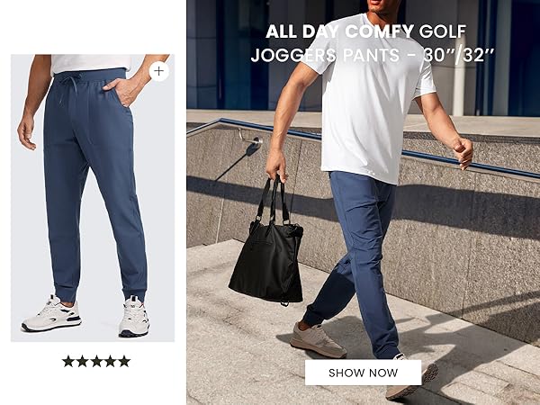 Amazon.com: CRZ YOGA Mens 4-Way Stretch Golf Joggers with