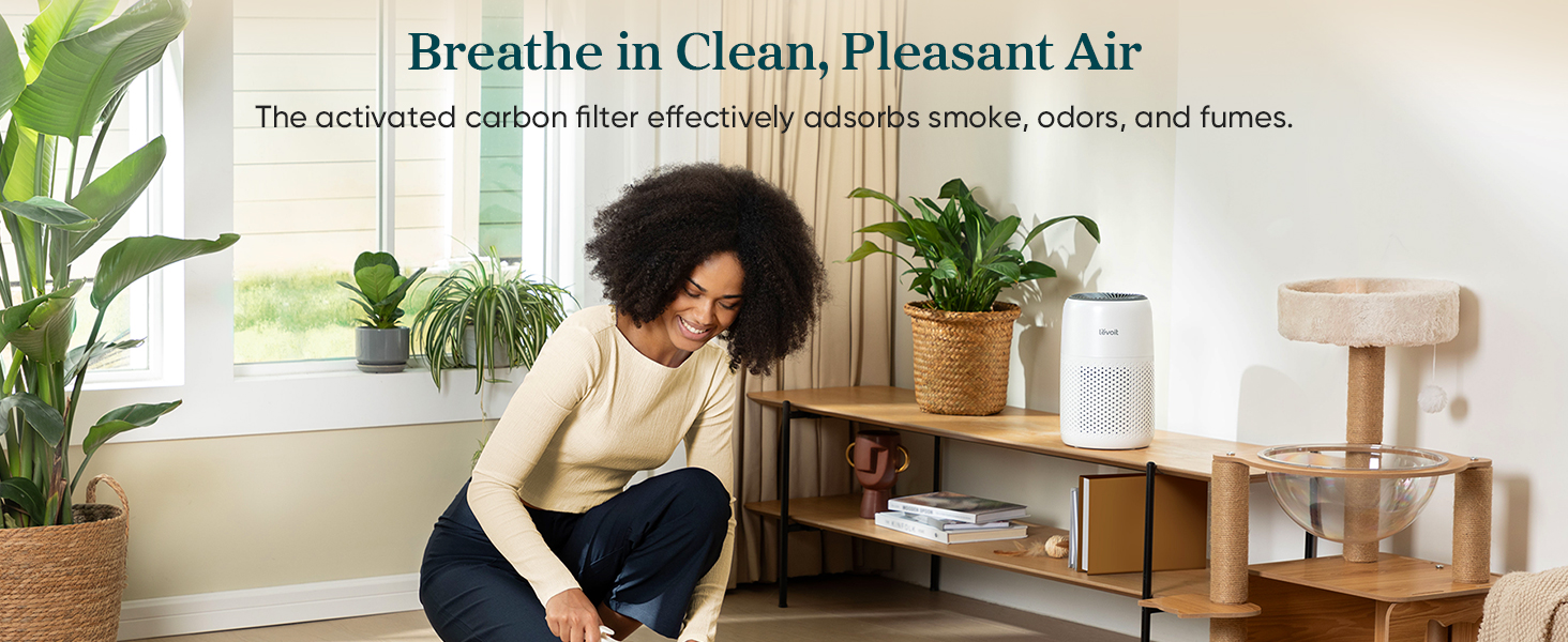 LEVOIT Core Mini-P in bedroom setting