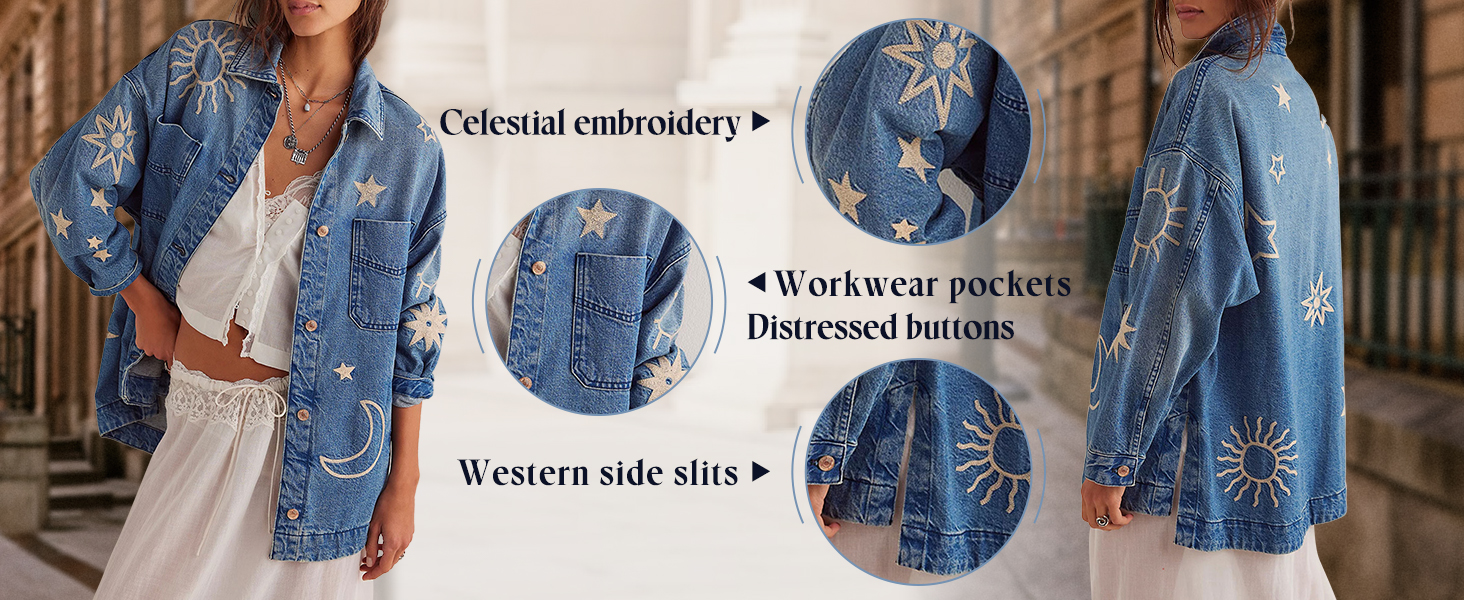 western oversized denim jacket