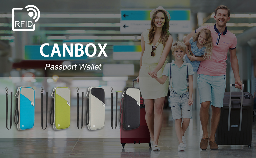 CANBOX RFID Passport Wallet, Travel Document Organizer
