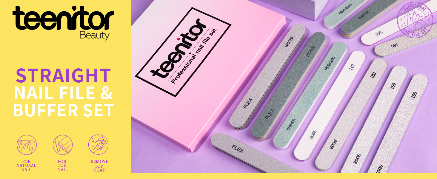Straight Nail File And Buffer Set
