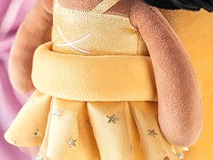 Gloveleya Toddler Backpack Baby Ballerina Girl Gifts Plush Curly Hair Ballet Backpack