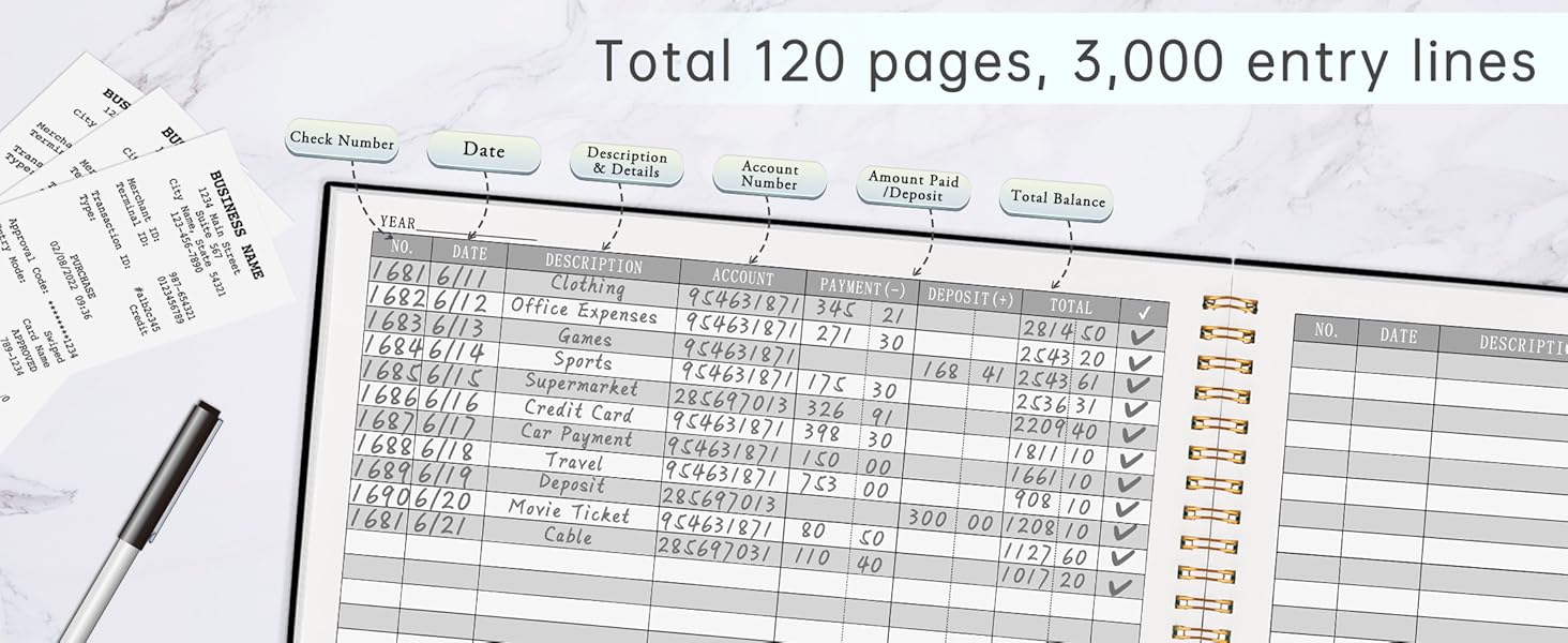 Accounting Ledger Book for Small Businesses and Home Budget Tracking