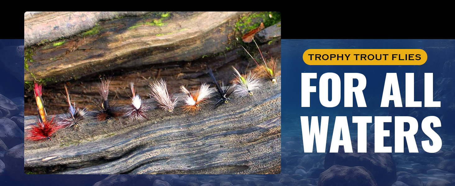 Woolly Trout Fly Assortment | Top 24 Premium Hand-Tied Trout & Bass Streamer Wet Flies