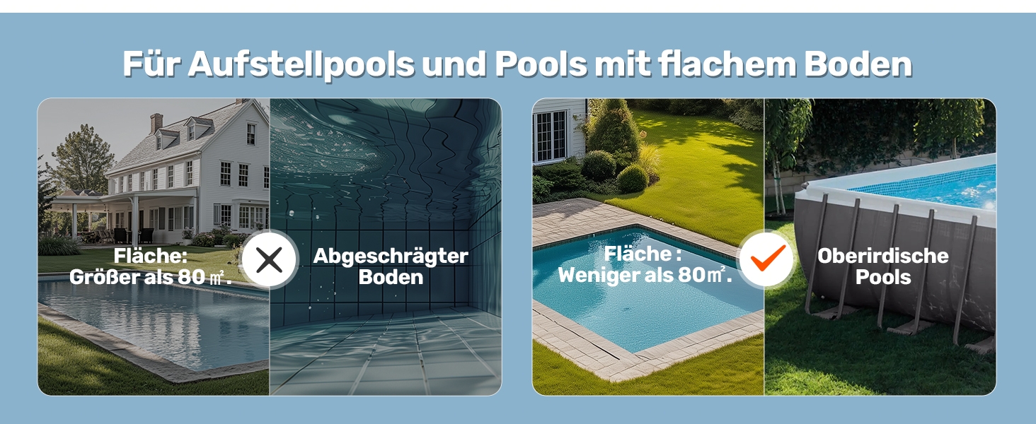 Gosvor Akku Poolsauger 90 Min Reinigungszeit, Einfach Bedienen, Selbstparkfunktion, Ideal für 80 ㎡ Oberirdische Pools | F6375faf D790 4641 9778 B38df5c12b02. CR0,0,1464,600 PT0 SX1464 V1