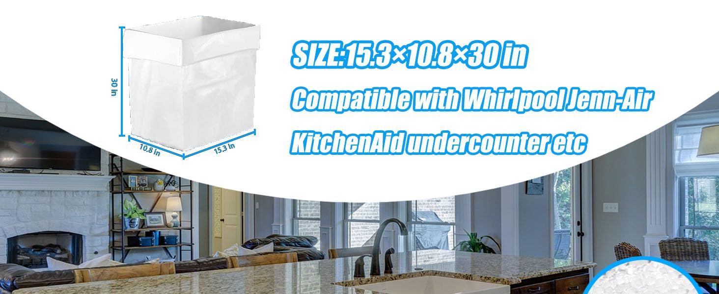 W10165294RB Trash Compactor Bags 15Inches,for Whirlpool