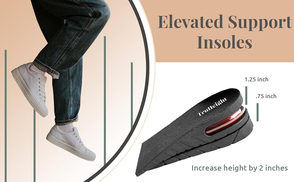 Height Increase Insole - Elevated Support Insoles