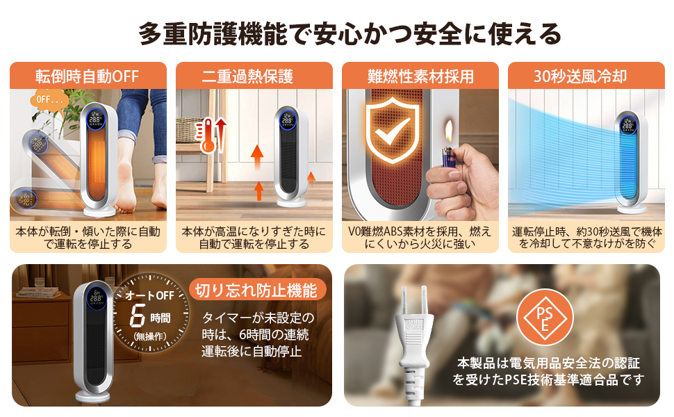 Amazon.co.jp: セラミックファンヒーター【2024冬新型 ECO恒温