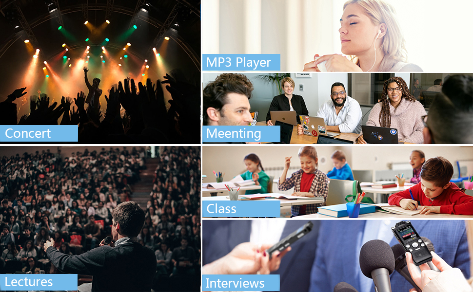 SAIMPU Voice Recorder16GB Voice Activated Recorder with Variable Speed