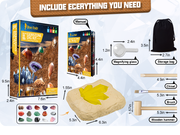 Amazon.com: CAPKIT 15Pcs Gemstone Kit, STEM Educational DIY