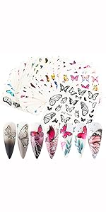 Butterfly Nail Art Decals