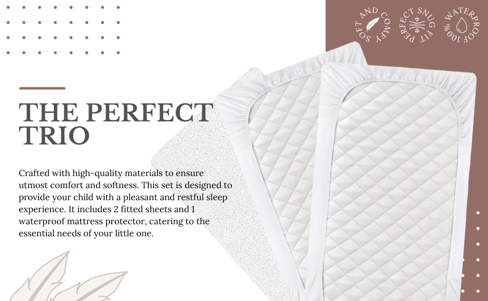 Next To Me Compatible Crib 3 Pack (8385 x 5051 cm) 2 x 100 Pure