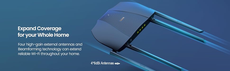 Tenda TX9 Pro AX3000 Dual Band Gigabit WiFi 6 Smart Router