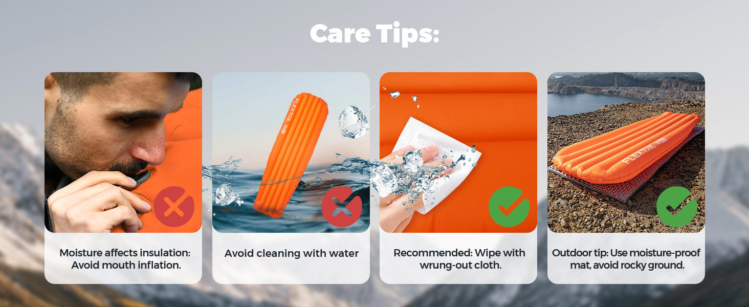 FLEXTAILGEAR Mummy Zero Matress - Ultra-lightweight inflatable sleeping pad with built-in foot pump, durable compact waterproof camping air mattress for camping, backpacking, hiking, tenting trips. 26 6