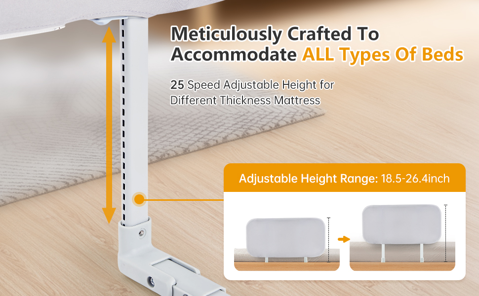 strenkitech Foldable Toddler Bed Rails for Crib Universal Fit for Twin