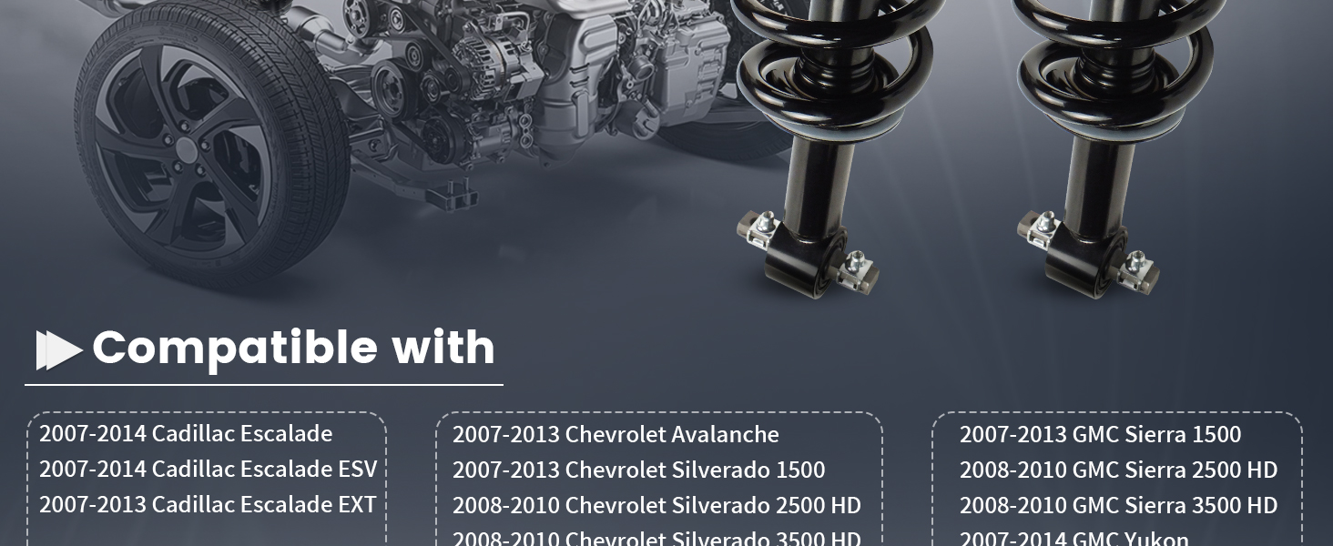 for 2007 gmc yukon front shocks