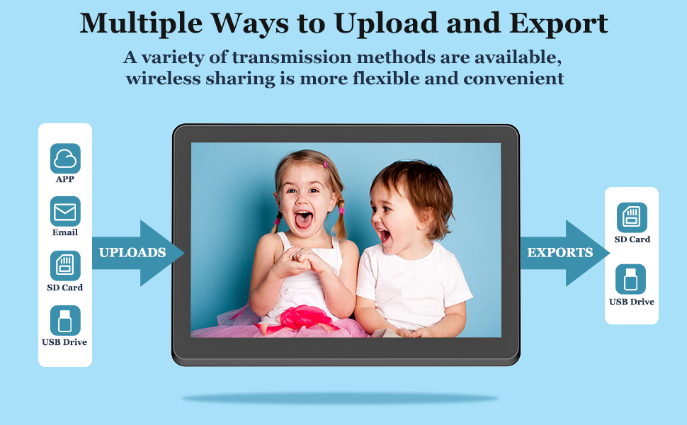 WiFi Digital Photo Frame 10.1 Inch 1920x1080 FHD IPS Touch