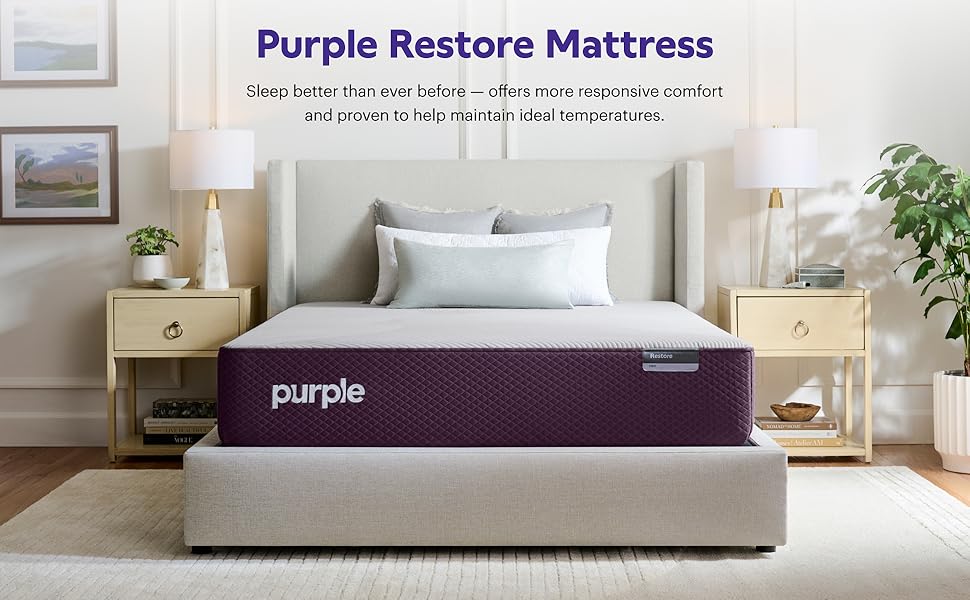 Purple Restore Mattress (Soft) Twin XL, GelFlex Grid, Better Than Memory Foam