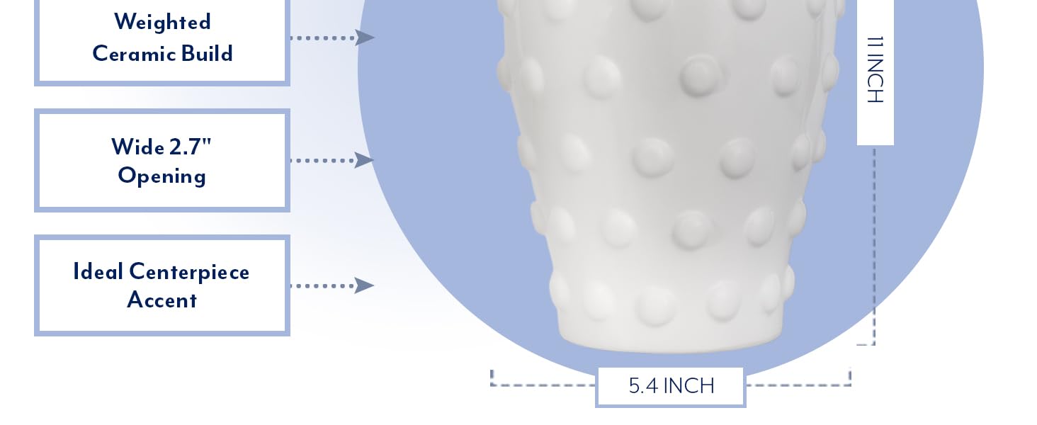 Textured Ceramic Vase Infographic