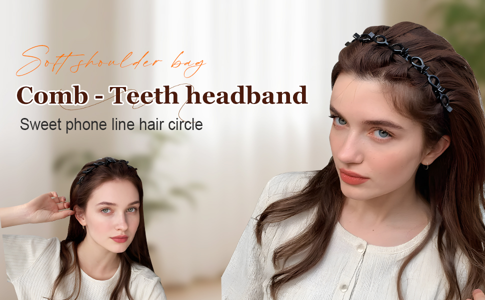 2 Pcs Bangs Hairstyle Hairpin Headband