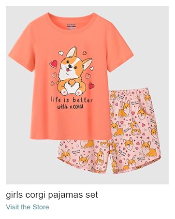 girls pajamas set