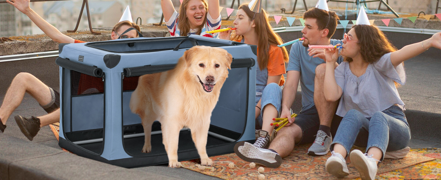 Petsfit Dog Crates for Large Dogs, Adjustable Fabric Cover by Spiral