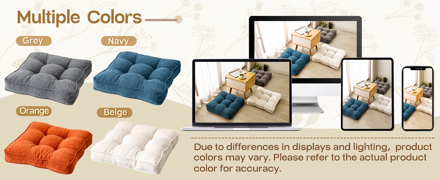 Different colors available to match your home decor, color may vary due to displays and lighting