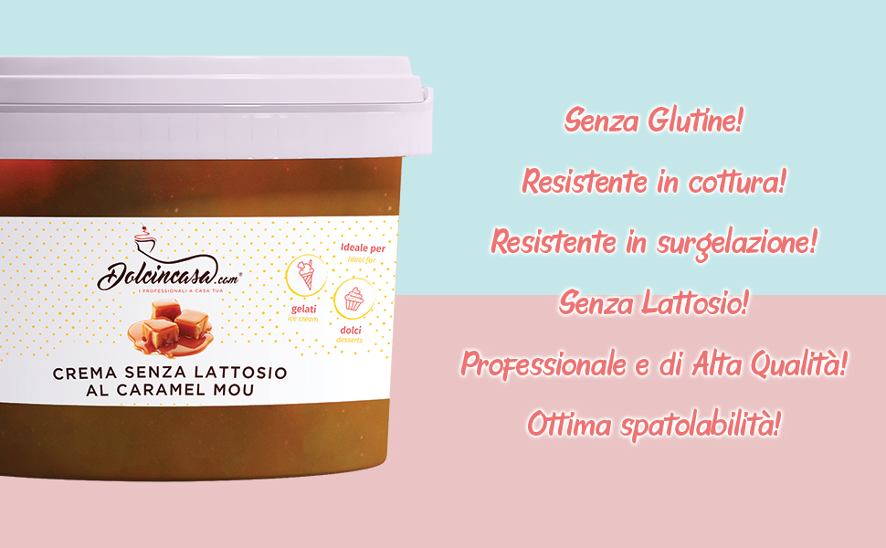 Crème sans lactose caramel mou