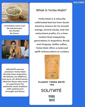 Review Solmaté Yerba Maté| 100% Natural &Amp; Unsmoked Pure Leaf | No 10 Solmate Unsmoked Yerba Mate Con Palo