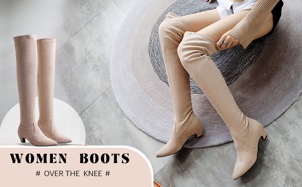 【me】　【_Fot】heel soft boots Amazon.com | mysoft Women's Ankle Boots Square Toe Side