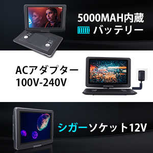 Amazon.co.jp: Lzaonzoe 便携式DVD播放器 15.6型 14.1英寸液晶