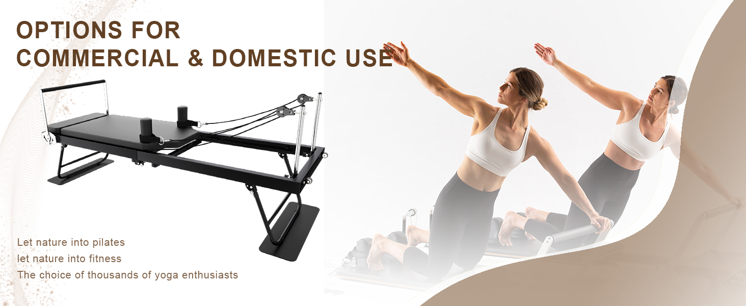 Foldable Reformer Pilates Machine for Home Workout