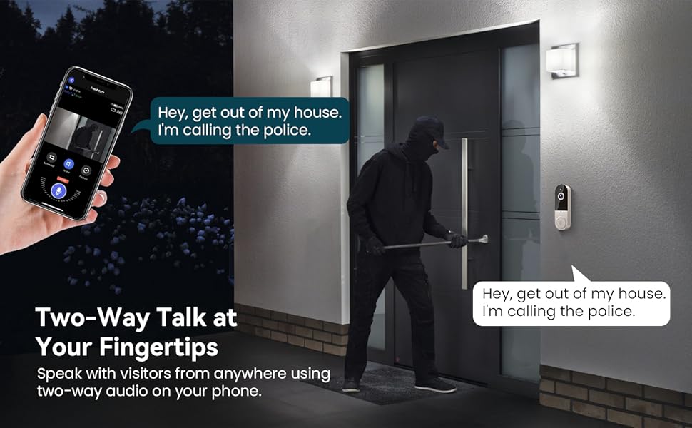Wireless doorbell camera Two-Way Talk at Your Fingertips