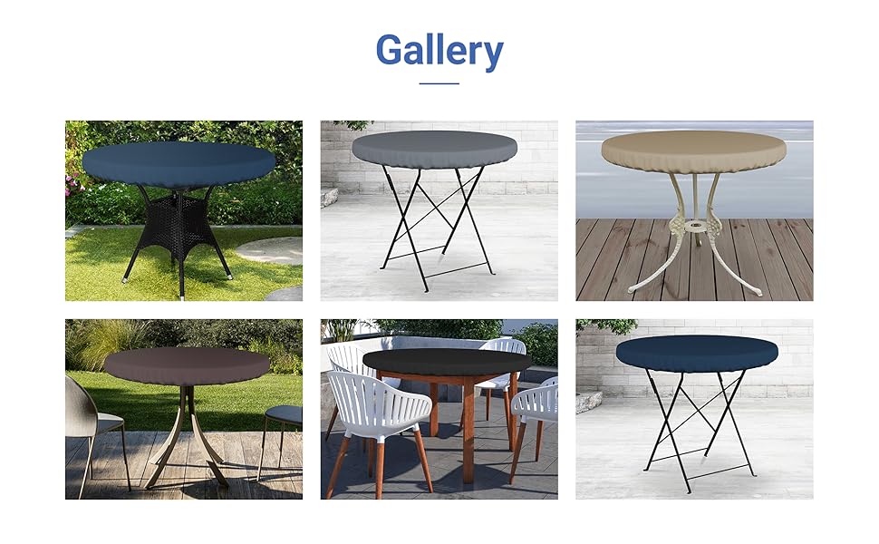 Covers & All Round Table Top Cover, Made of 12 Oz Cover Max Fabric with Waterproof