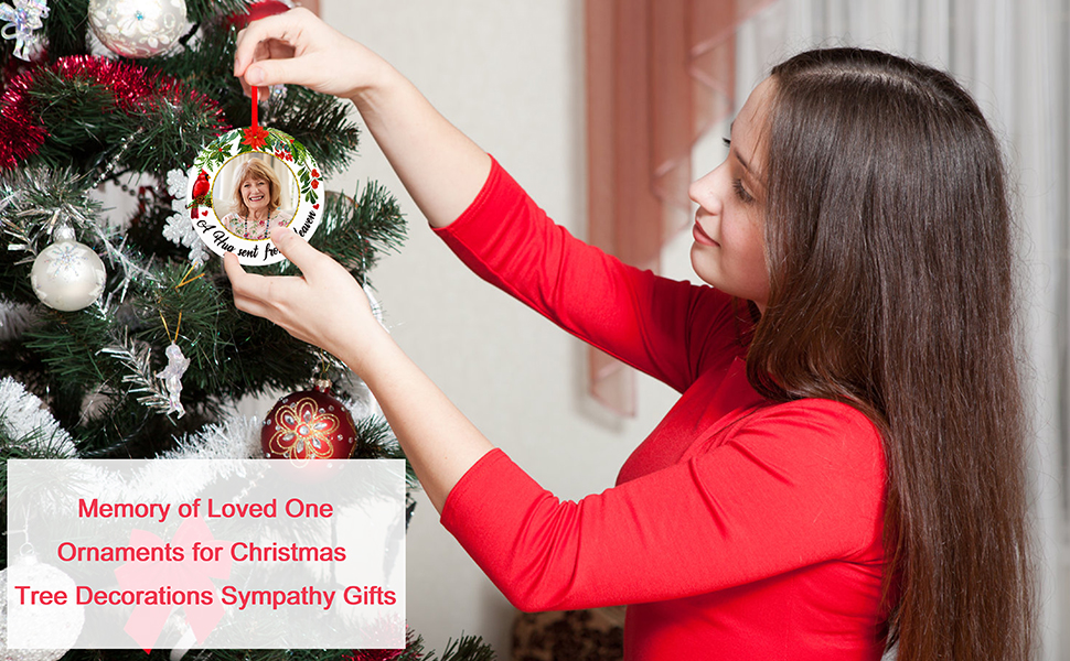 Christmas in Heaven Memorial Christmas Ornament for Christmas Tree Decoration Cardinal Gifts