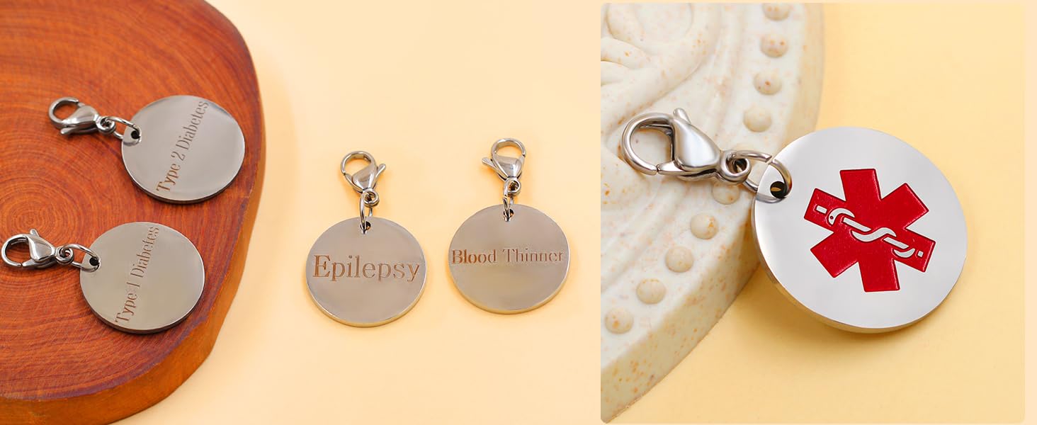 Quick access medical keychain, SOS medical ID keychain, Water-resistant medical keychain