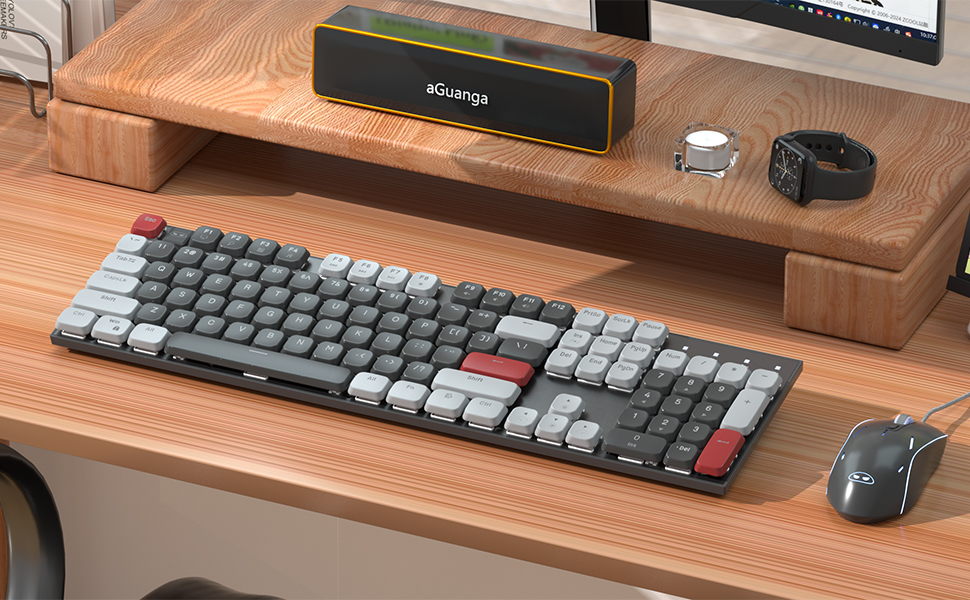 black grey usb wired computer keyboard mouse for desktop