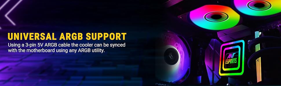 ant esports infinity 240 argb cooler universal argb support