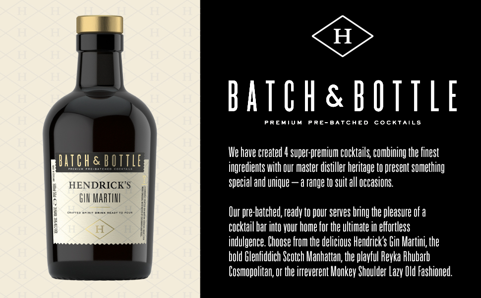 Batch & Bottle Hendrick's Gin Martini Ready to Drink Cocktail 35 ABV