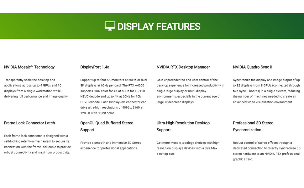 display features