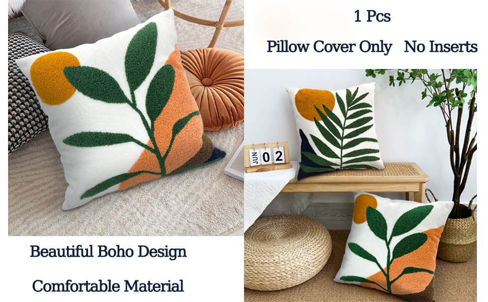 HYOPUO Abstract Boho Pillow Covers, Soft Mid Century