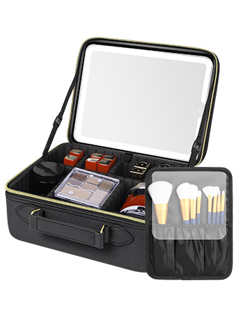 travel makeup bag LED mirror make up organiser storage cosmetic bag gift Valentine's Day present