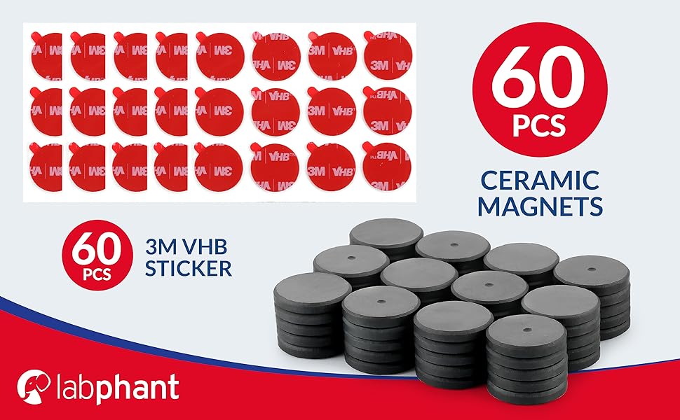 Ceramic with Adhesive Backing, 60 Pieces Disk