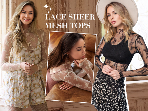 mare☆Sheer Docking French Sleeve Blouse Water-Repellent】Sheer