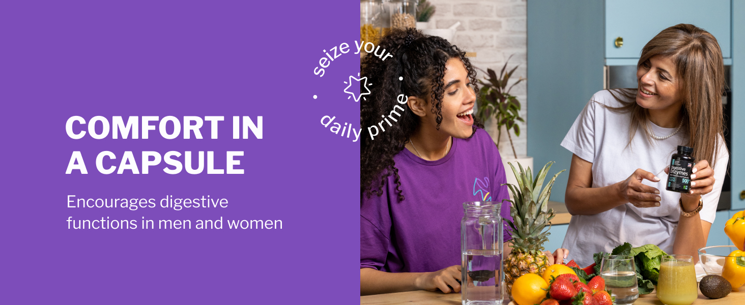 Digestive Enzymes With Probiotics for Women & Men Digestive