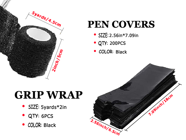 tattoo pen covers with tattoo grip tape