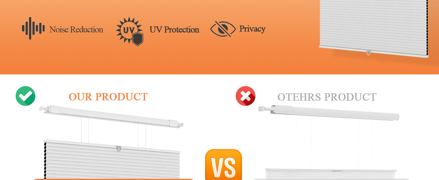 No Drill Top Down Bottom Up Cellular Shades Cordless, No