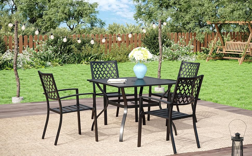 HERA'S PALACE Outdoor Dining Set, 5 Pieces Garden Dining