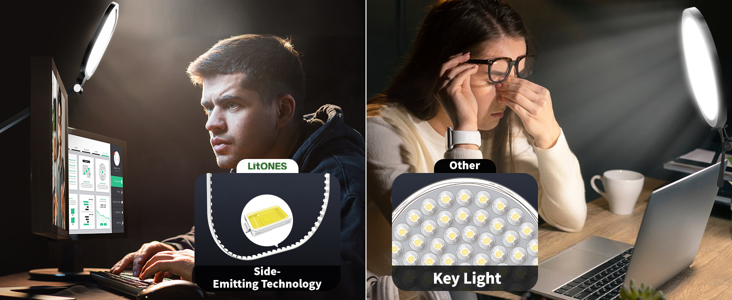 Amazon.com : LitONES Video Conference Light for Zoom Meeting, 15W Desk ...