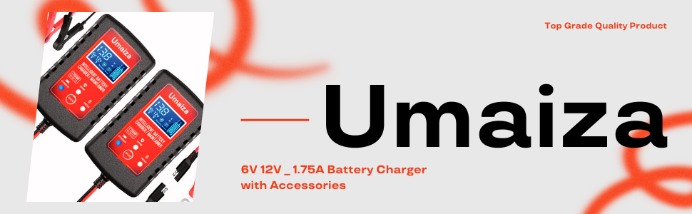 6V 12 - 1.75 Amp Battery Charger with Accessories 